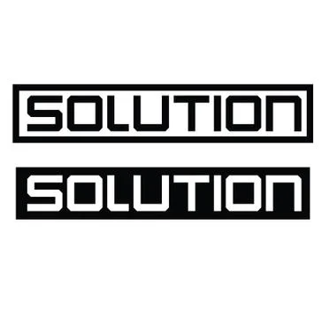 Solution label on white Stock Illustration