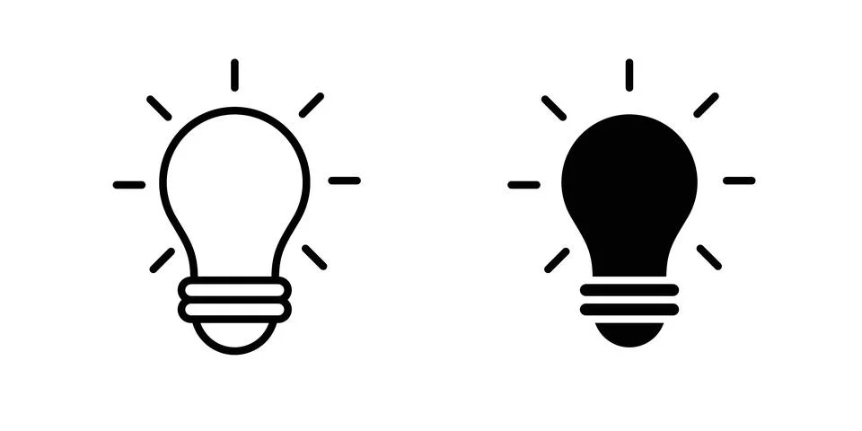 Solution lamp icon vector editable eps10 Stock Illustration
