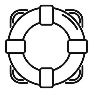 Solution lifebuoy icon outline vector. Creative business Illustrazione stock
