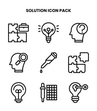 Solution Line Collection Icons Pack イラスト素材