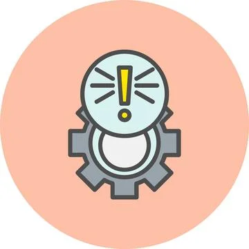 Solution Line Filled Circle Icon Stock Illustration