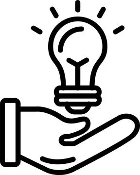 Solution Line Icon Design Stock Illustration