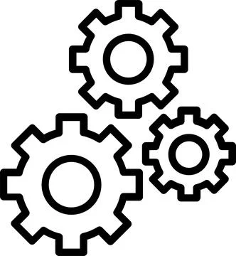 Solution Line Icon Design Stock Illustration