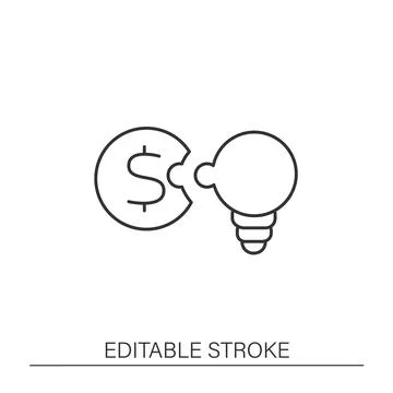 Solution line icon Stock Illustration