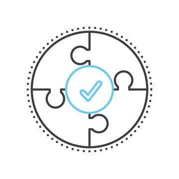 Solution line icon, outline symbol, vector illustration, concept sign Stock Illustration