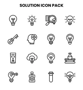 Solution Line Icons Pack イラスト素材