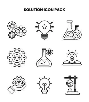 Solution Line Scalable Icons Pack イラスト素材