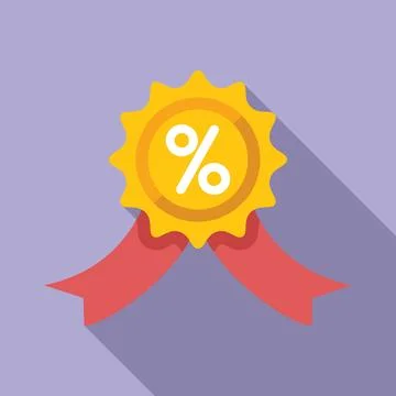 Solution loyalty emblem icon flat vector. Feedback review Stock Illustration