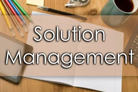 Solution Management - business concept with text Stock Photos