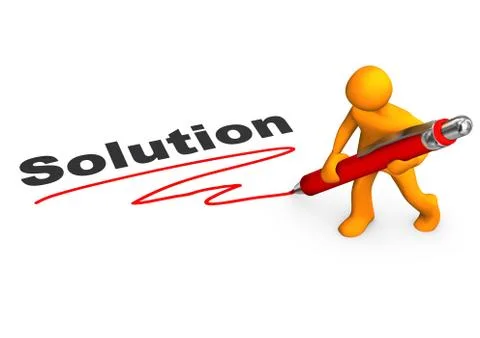 Solution manikin ballpen Stock Illustration