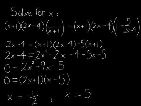 Solution for mathematical equation Stock Illustration