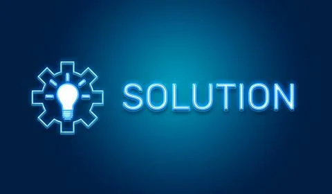 Solution neon Stock Illustration