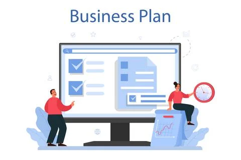 Solution online service or platform. Solving the problem and finding Stock Illustration