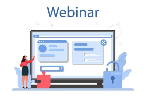 Solution online service or platform. Solving the problem and finding Stock Illustration