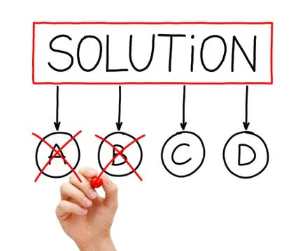 Solution option c Stockillustratie