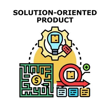 Solution oriented product development strategy and innovation process Stock Illustration