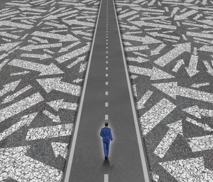 Solution path Stock Illustration