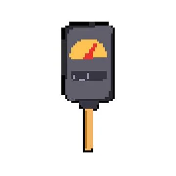Solution ph meter pixel art vector illustration Stock Illustration
