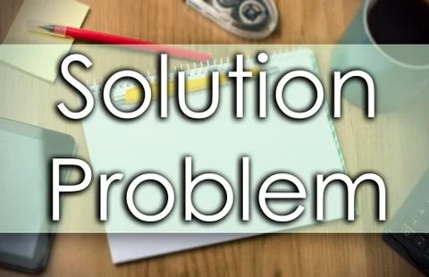 Solution Problem -  business concept with text Foto stock