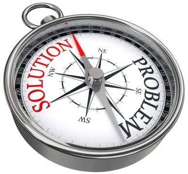 Solution problem concept compass 스톡 일러스트