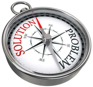 Solution problem concept compass 스톡 일러스트