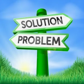 Solution problem decision sign イラスト素材