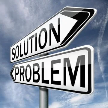 Solution problem Illustrazione stock