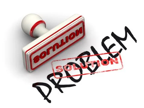 Solution to the problem. The seal Stock Illustration