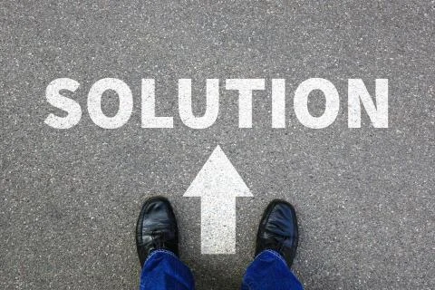 Solution problem success finding solutions conflict businessman business conc Stock Photos
