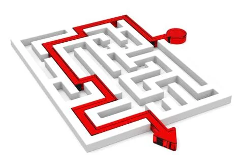 The solution process Stock Illustration