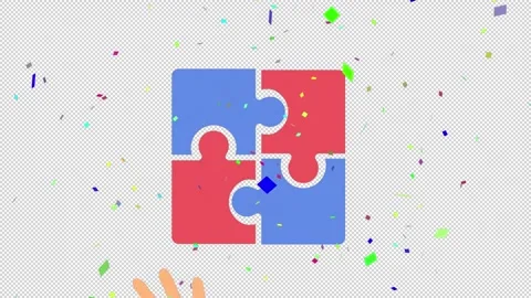 Solution Puzzle Animation HD On Alpha Stock Footage 295907730
