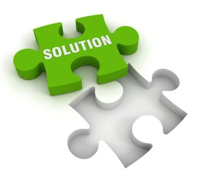 Solution puzzle concept  3d illustration Illustrazione stock