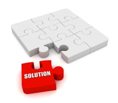 Solution puzzle concept illustration Stockillustratie