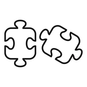 Solution puzzle icon outline vector. Creative business Stockillustratie