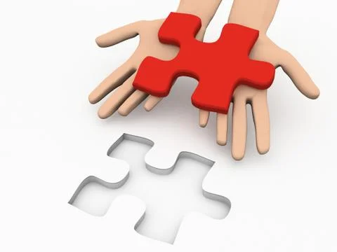 Solution puzzle Illustrazione stock