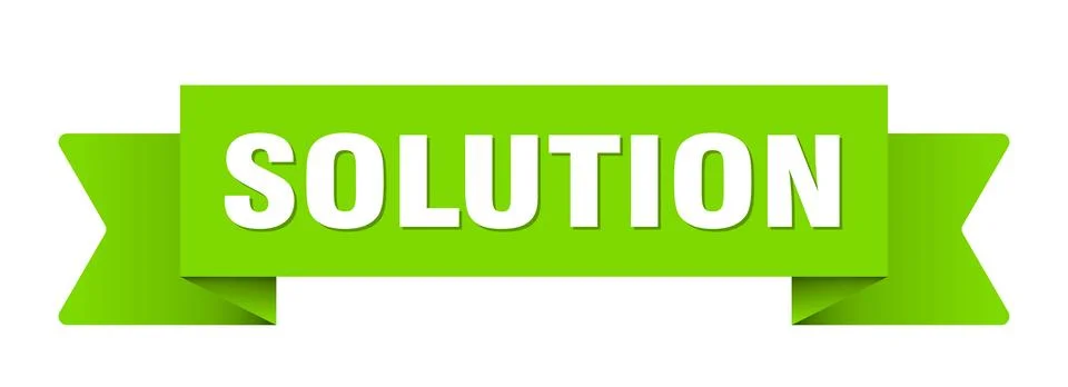 Solution ribbon isolated on transparent background. solution ribbon Illustrazione stock