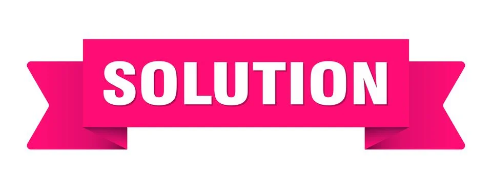 Solution ribbon isolated on transparent background. solution ribbon Stock Illustration