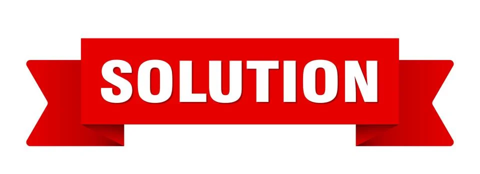 Solution ribbon isolated on transparent background. solution ribbon イラスト素材