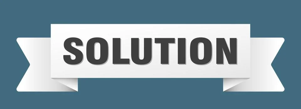 Solution ribbon isolated on transparent background. solution ribbon Illustrazione stock