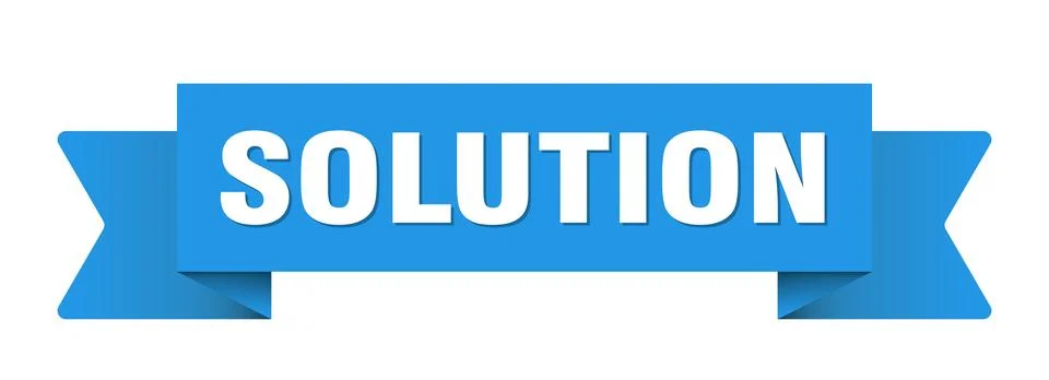 Solution ribbon isolated on transparent background. solution ribbon イラスト素材