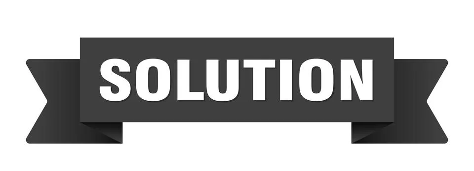 Solution ribbon isolated on transparent background. solution ribbon Illustrazione stock