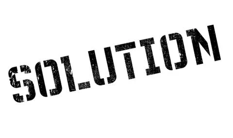 Solution rubber stamp Stock Illustration