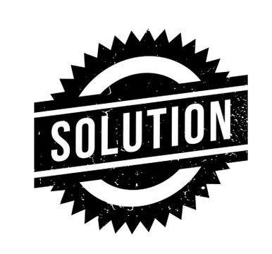 Solution rubber stamp Stock Illustration