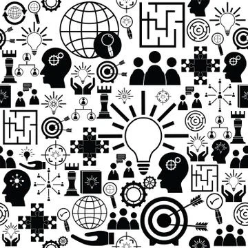 Solution seamless pattern background icon. Illustrazione stock