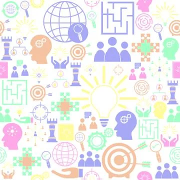 Solution seamless pattern background icon. Illustrazione stock