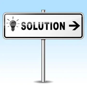Solution sign Stock Illustration