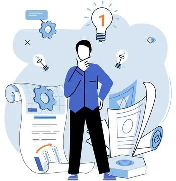 Solution solving problem, answer to hard question or creativity idea and inno Stock Illustration