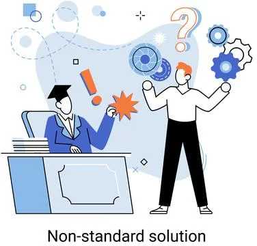 Solution solving problem, answer to question or creativity idea and innovation Stock Illustration