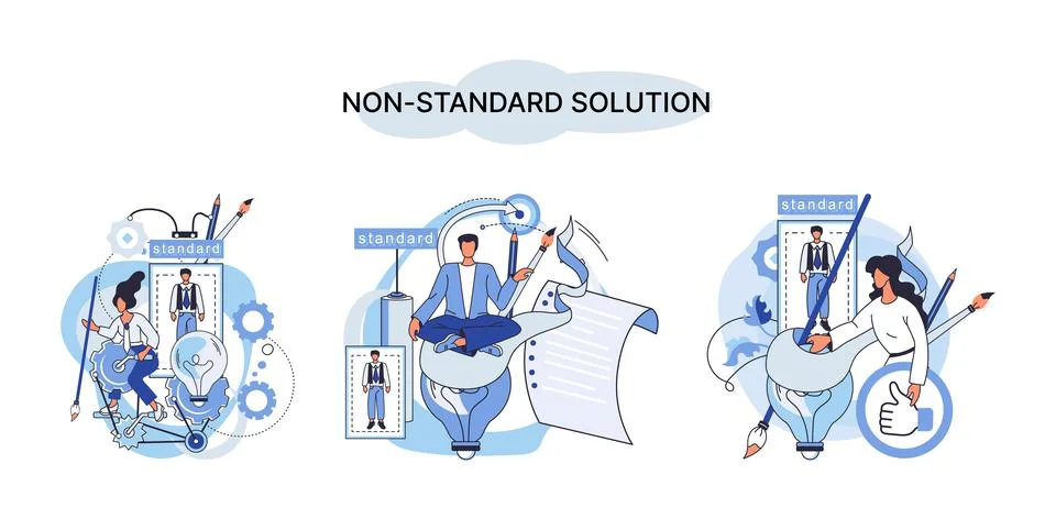 Solution solving problem metaphor, answer to question or creativity idea and Stock Illustration