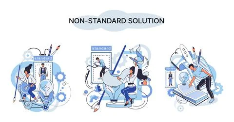 Solution solving problem metaphor, answer to question or creativity idea and Stock Illustration
